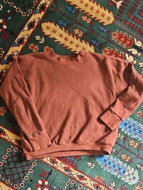 Aliya Wanek Crewneck Sweatshirt In Sumac Cotton/Hemp Blend